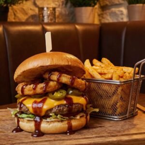 Menu # 4 texas cheeseburger + french fries