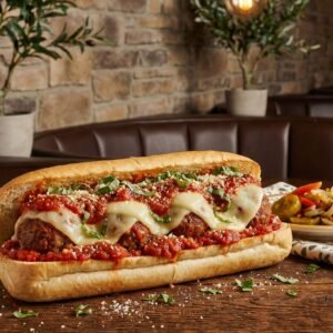 Menu meatball parmesan