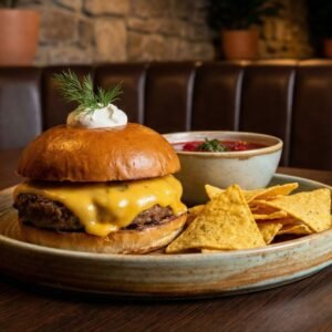 Menu # 2 cheeseburger + french fries