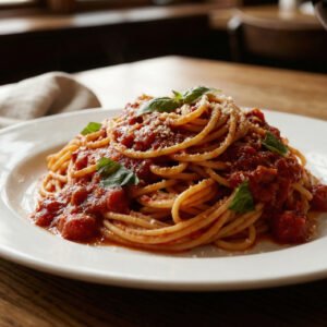 Menu spaghetti marinara