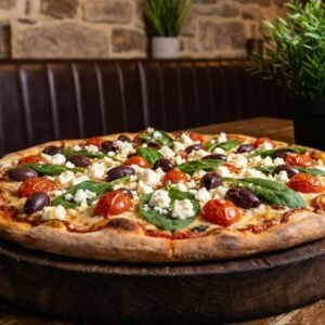 Menu # 8 greek 18" pizza