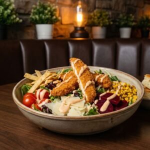 Menu crispy chicken salad