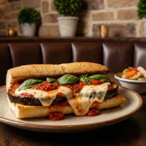 Menu eggplant parmesan