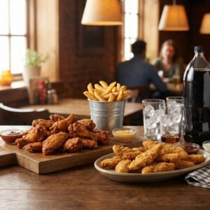 Menu # 10 20 wings • 10 fingers • bucket of fries • one 2lt soda
