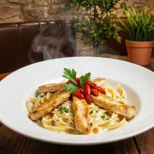 Menu chicken fettuccine alfredo